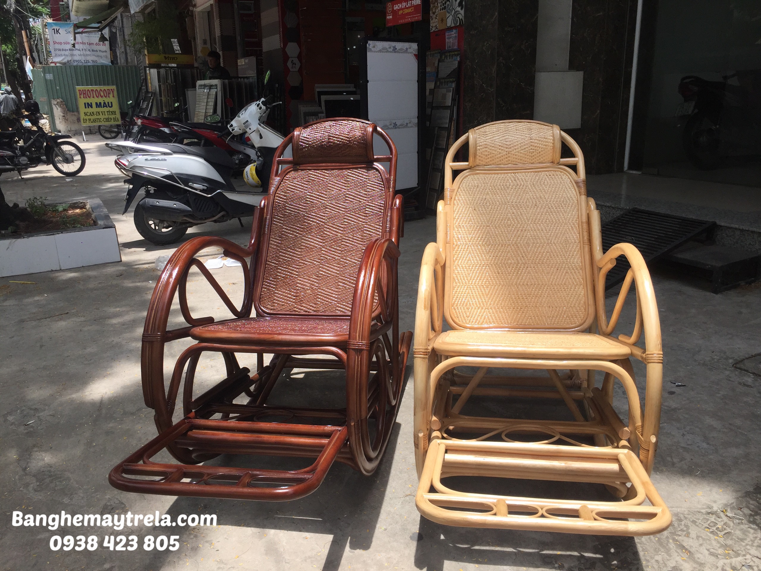 Ghế bập bênh mây tự nhiên thư giãn